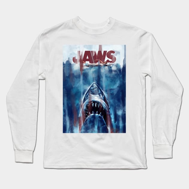 Jaws Long Sleeve T-Shirt by dmitryb1